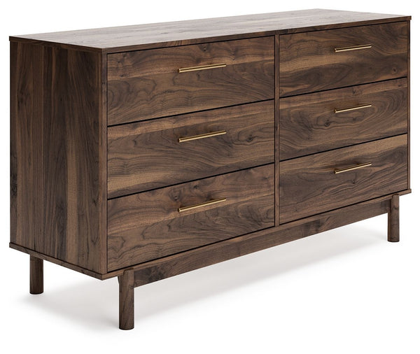 Calverson - Mocha - Six Drawer Dresser - Medium-Washburn's Home Furnishings