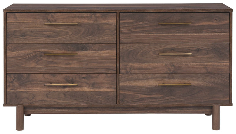 Calverson - Mocha - Six Drawer Dresser - Small-Washburn's Home Furnishings