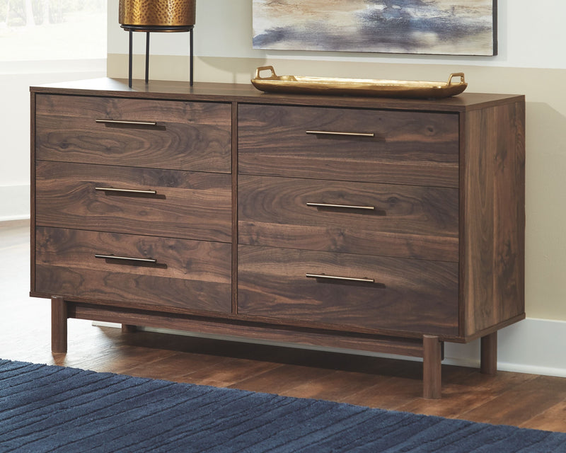 Calverson - Mocha - Six Drawer Dresser - Small-Washburn's Home Furnishings