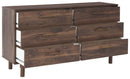 Calverson - Mocha - Six Drawer Dresser - Small-Washburn's Home Furnishings