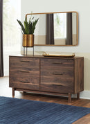 Calverson - Mocha - Six Drawer Dresser - Small-Washburn's Home Furnishings