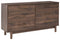 Calverson - Mocha - Six Drawer Dresser - Small-Washburn's Home Furnishings