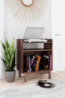 Calverson - Mocha - Turntable Accent Console-Washburn's Home Furnishings