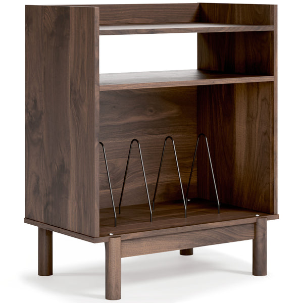 Calverson - Mocha - Turntable Accent Console-Washburn's Home Furnishings