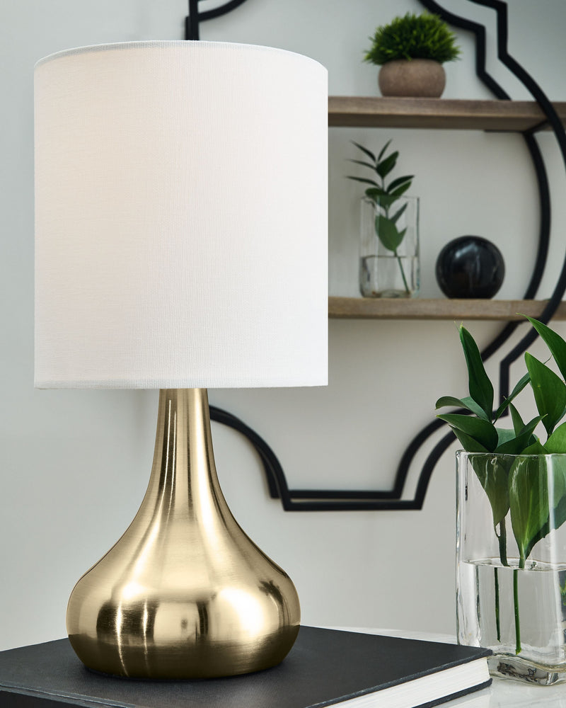 Camdale - Brass Finish - Metal Table Lamp (1/cn)-Washburn's Home Furnishings