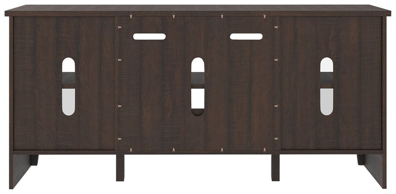 Camiburg - Warm Brown - Lg Tv Stand W/fireplace Option-Washburn's Home Furnishings