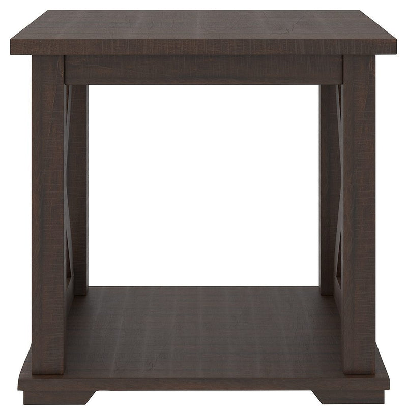 Camiburg - Warm Brown - Square End Table-Washburn's Home Furnishings