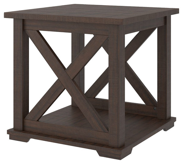 Camiburg - Warm Brown - Square End Table-Washburn's Home Furnishings