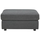 Candela - Charcoal - Oversized Accent Ottoman-Washburn's Home Furnishings