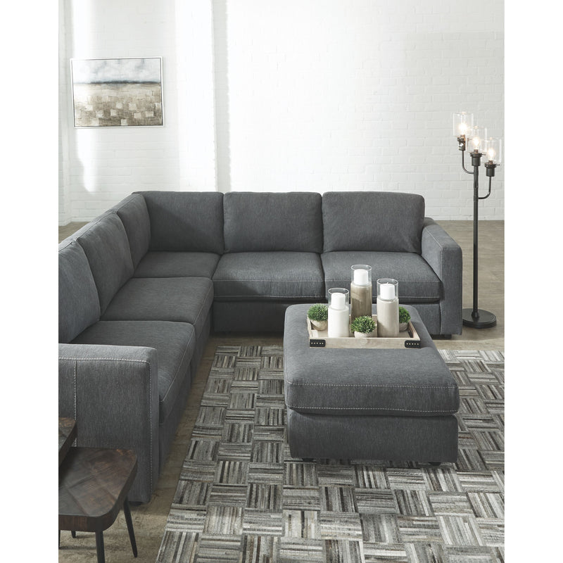 Candela - Charcoal - Oversized Accent Ottoman-Washburn's Home Furnishings