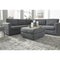 Candela - Charcoal - Oversized Accent Ottoman-Washburn's Home Furnishings