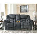 Capehorn - Granite - Dbl Rec Loveseat W/console-Washburn's Home Furnishings