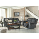 Capehorn - Granite - Dbl Rec Loveseat W/console-Washburn's Home Furnishings