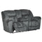 Capehorn - Granite - Dbl Rec Loveseat W/console-Washburn's Home Furnishings