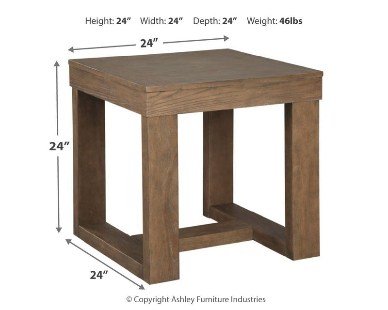 Cariton - Gray - Square End Table-Washburn's Home Furnishings