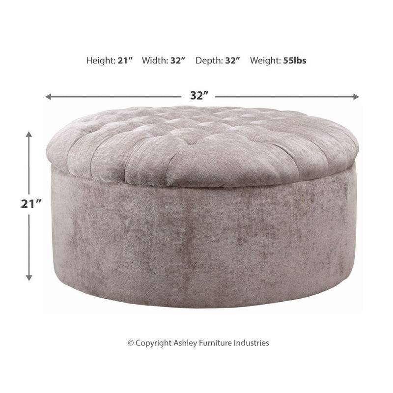 Carnaby - Dove - Oversized Accent Ottoman-Washburn's Home Furnishings