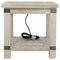 Carynhurst - White Wash Gray - Rectangular End Table-Washburn's Home Furnishings