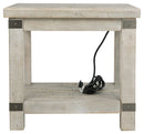 Carynhurst - White Wash Gray - Rectangular End Table-Washburn's Home Furnishings