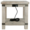 Carynhurst - White Wash Gray - Rectangular End Table-Washburn's Home Furnishings