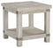 Carynhurst - White Wash Gray - Rectangular End Table-Washburn's Home Furnishings