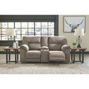 Cavalcade - Slate - Dbl Rec Pwr Loveseat W/console-Washburn's Home Furnishings