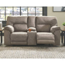 Cavalcade - Slate - Dbl Rec Pwr Loveseat W/console-Washburn's Home Furnishings