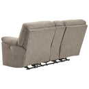 Cavalcade - Slate - Dbl Rec Pwr Loveseat W/console-Washburn's Home Furnishings