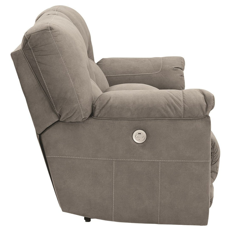 Cavalcade - Slate - Dbl Rec Pwr Loveseat W/console-Washburn's Home Furnishings