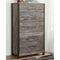 Cazenfeld - Black/gray - Five Drawer Chest-Washburn's Home Furnishings