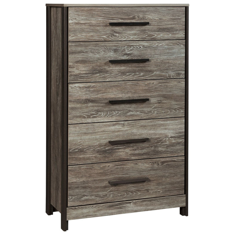 Cazenfeld - Black/gray - Five Drawer Chest-Washburn's Home Furnishings