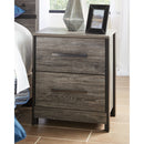 Cazenfeld - Black/gray - Two Drawer Night Stand-Washburn's Home Furnishings