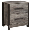 Cazenfeld - Black/gray - Two Drawer Night Stand-Washburn's Home Furnishings