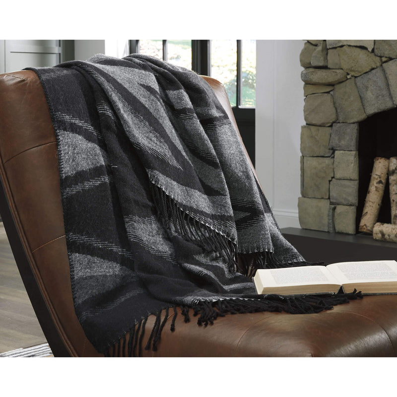 Cecile - Black/gray - Throw (3/cs)-Washburn's Home Furnishings