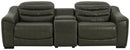 Center Line - Dark Gray - Left Arm Facing Power Recliner 3 Pc Sectional-Washburn's Home Furnishings