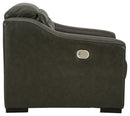 Center Line - Dark Gray - Pwr Recliner/adj Headrest-Washburn's Home Furnishings