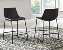 Centiar - Black - Counter Height Bar Stool (set Of 2)-Washburn's Home Furnishings