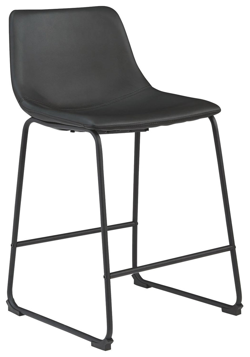 Centiar - Black - Counter Height Bar Stool (set Of 2)-Washburn's Home Furnishings