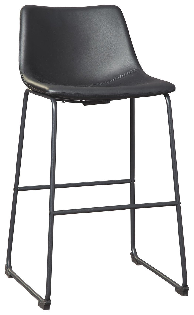 Centiar - Black - Pub Height Bar Stool (set Of 2)-Washburn's Home Furnishings