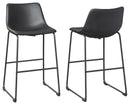 Centiar - Black - Pub Height Bar Stool (set Of 2)-Washburn's Home Furnishings