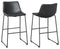 Centiar - Black - Pub Height Bar Stool (set Of 2)-Washburn's Home Furnishings