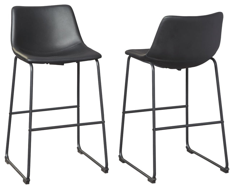 Centiar - Black - Pub Height Bar Stool (set Of 2)-Washburn's Home Furnishings