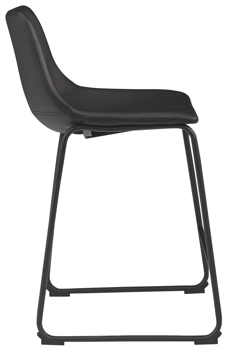 Centiar - Black - Upholstered Barstool (2/cn)-Washburn's Home Furnishings