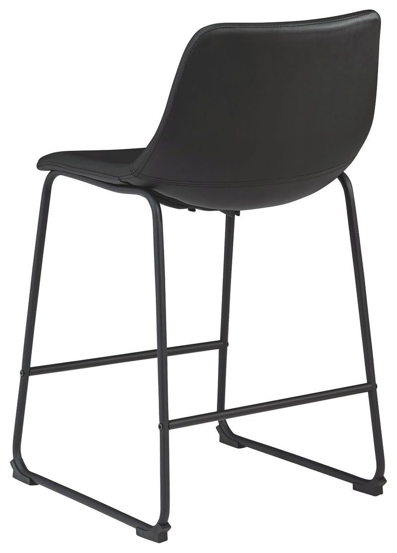 Centiar - Black - Upholstered Barstool (2/cn)-Washburn's Home Furnishings