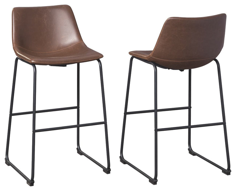 Centiar - Brown - Pub Height Bar Stool (set Of 2)-Washburn's Home Furnishings