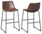 Centiar - Brown - Pub Height Bar Stool (set Of 2)-Washburn's Home Furnishings