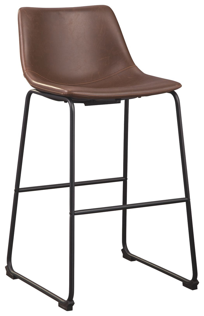 Centiar - Brown - Pub Height Bar Stool (set Of 2)-Washburn's Home Furnishings