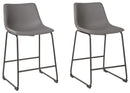 Centiar - Gray - Counter Height Bar Stool (set Of 2)-Washburn's Home Furnishings