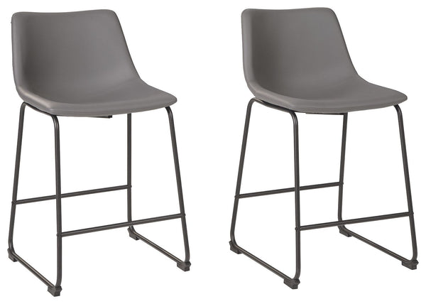 Centiar - Gray - Counter Height Bar Stool (set Of 2)-Washburn's Home Furnishings