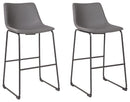 Centiar - Gray - Pub Height Bar Stool (set Of 2)-Washburn's Home Furnishings