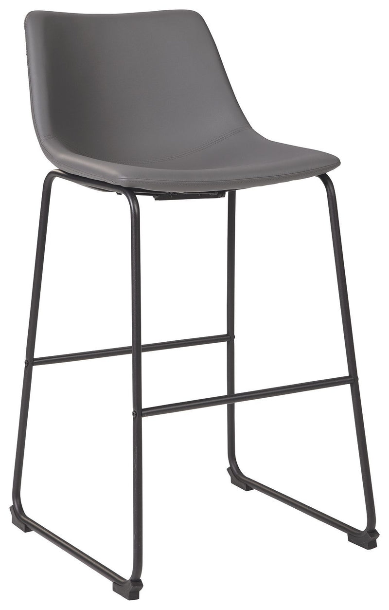 Centiar - Gray - Pub Height Bar Stool (set Of 2)-Washburn's Home Furnishings